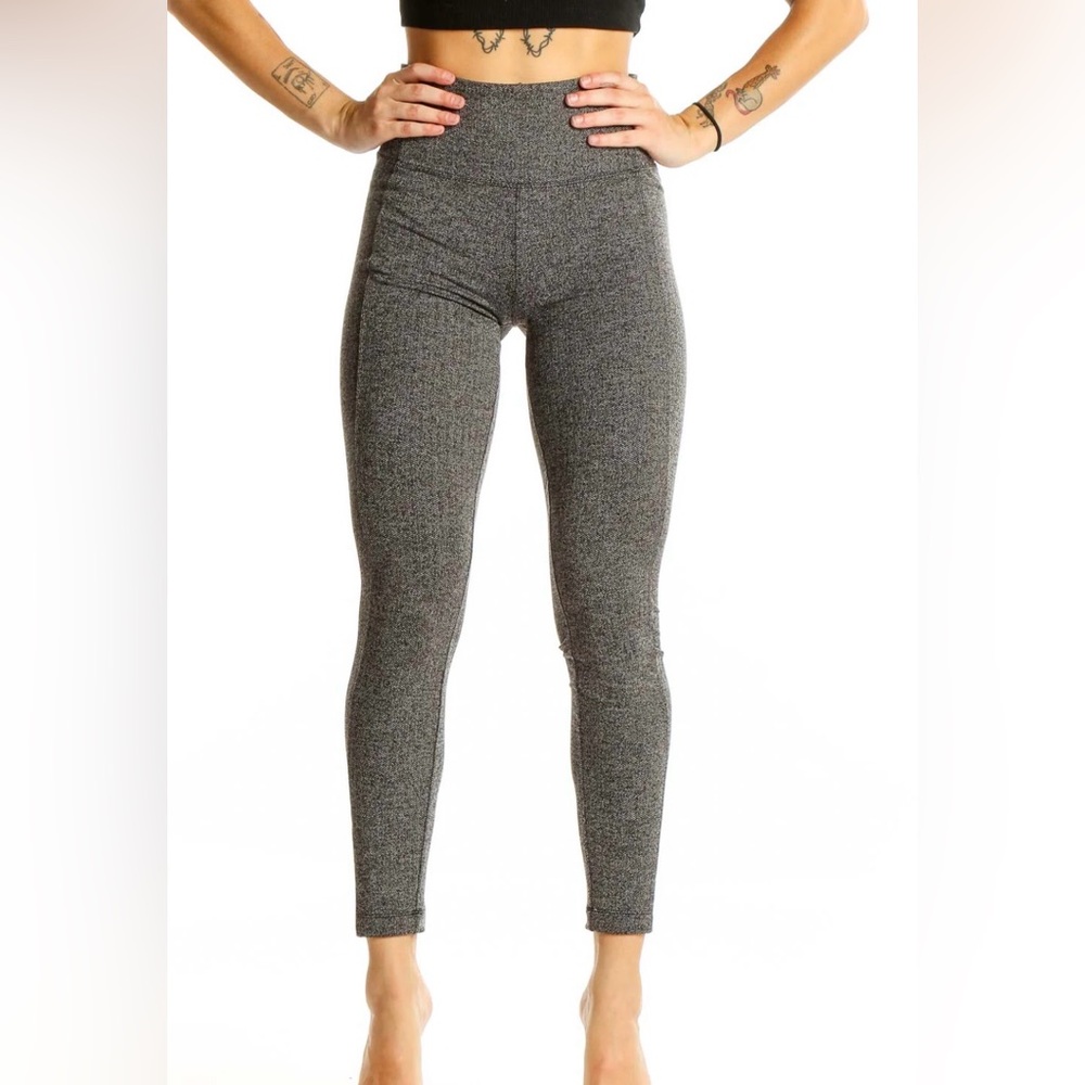 Athleta CoolMax Heathered Gray High-Waist Leggings - Medium